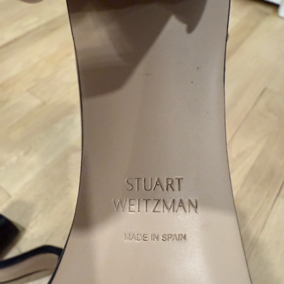 Stuart Weitzman Black Ankle Strap Heels - Picture 8 of 9